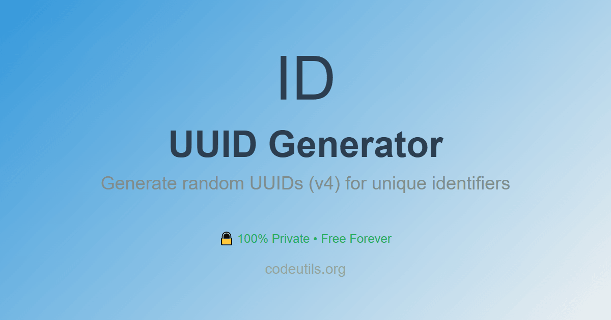 UUID Generator & Decoder | v1, v4, v5, v7 + Validator - Code Utils